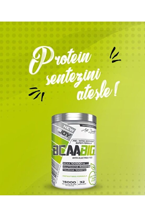 Bcaabig Yeşil Elma Aromalı  589g Bcaa + Glutamin (10g Bcaa+4g Glutamin+1g Taurine) Aminoasit