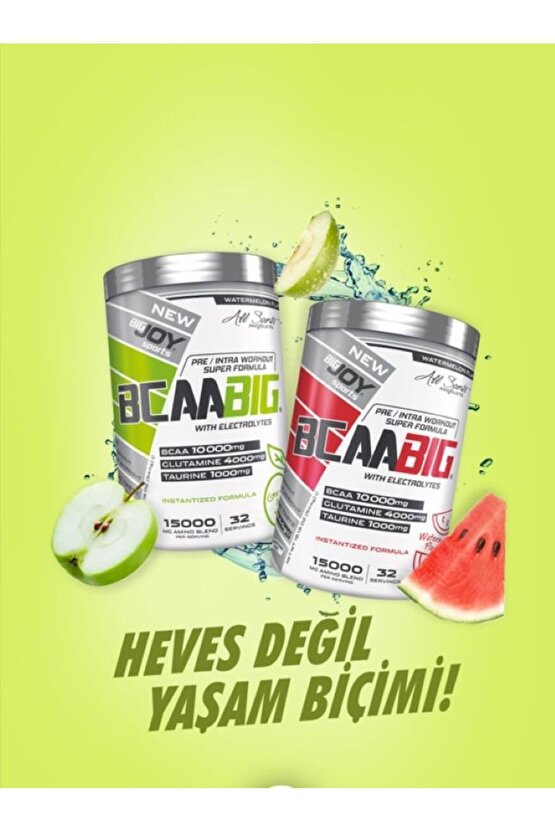 Bcaabig Yeşil Elma Aromalı  589g Bcaa + Glutamin (10g Bcaa+4g Glutamin+1g Taurine) Aminoasit