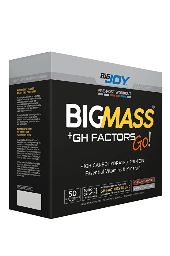 Bigmass Gh Factors Mass Gainer 50 Servis (5 KG)çikolatalı High Carbonhidrate&protein&vitamins