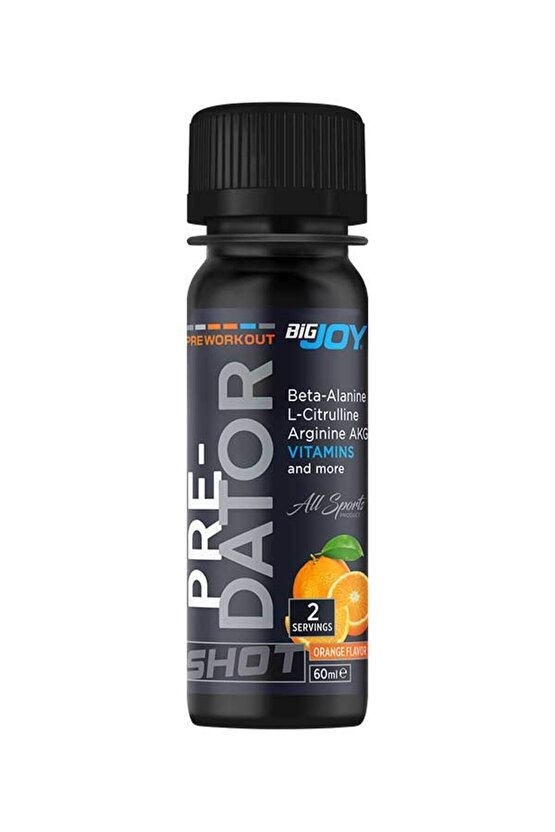 Predator Pre-workout 20 Li Shot Portakal 20×60ml Preworkout Güç Ve Aminoasit