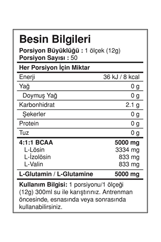 Big2 Karpuz Aromalı Bcaa Glutamin Powder 600 gr 50 Servis