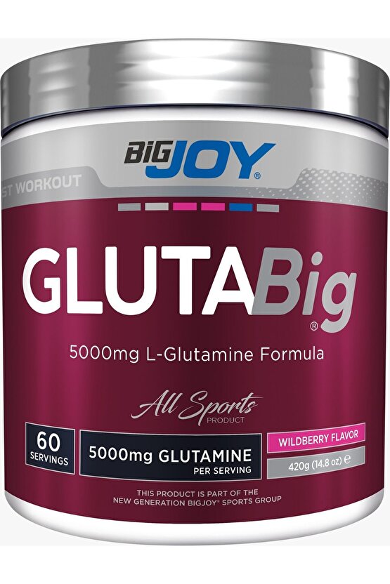 Glutabig Powder L-glutamin Orman Meyveli 420g Glutamine Amino Asit