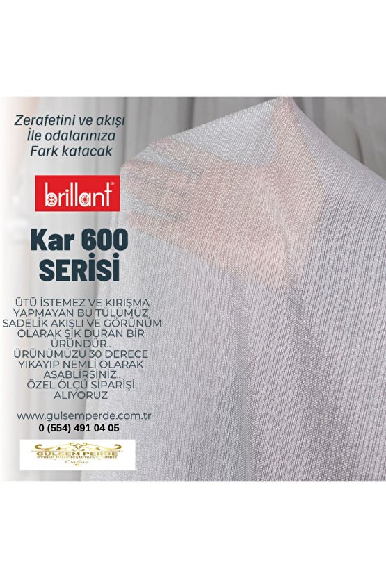 Brillant Kar 600 12,5 Pile Vıdeolu (KAR GİBİ DOKUMLU VE ZARİF)