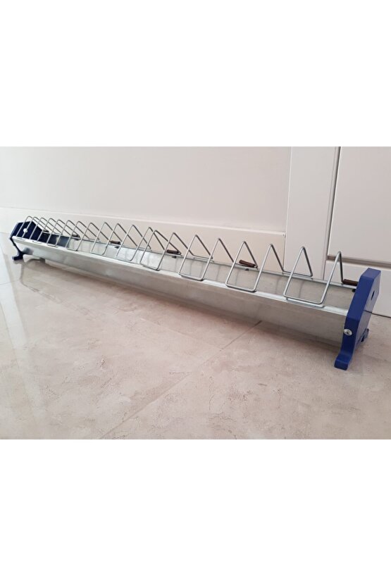 100 Cm Güvercin Civciv Metal Galvaniz Yemlik