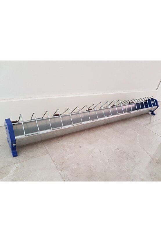 2 Adet 100 Cm Güvercin Civciv Metal Galvaniz Yemlik