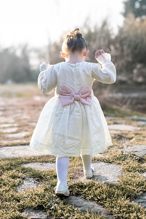 Kız Bebek Kız Çocuk Doğum Günü Parti Düğün Elbise Astarlı Saten Çocuk Giyim Bebek Giyim