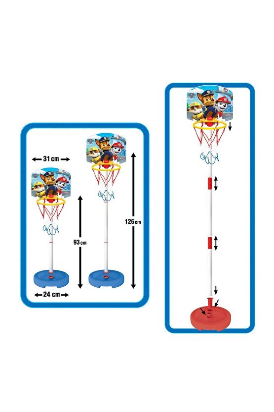 Paw Patrol Küçük Ayaklı Basket Potası Seti - Spor Oyuncakları - Basketbol Oyuncakları - Spor Oyuncak