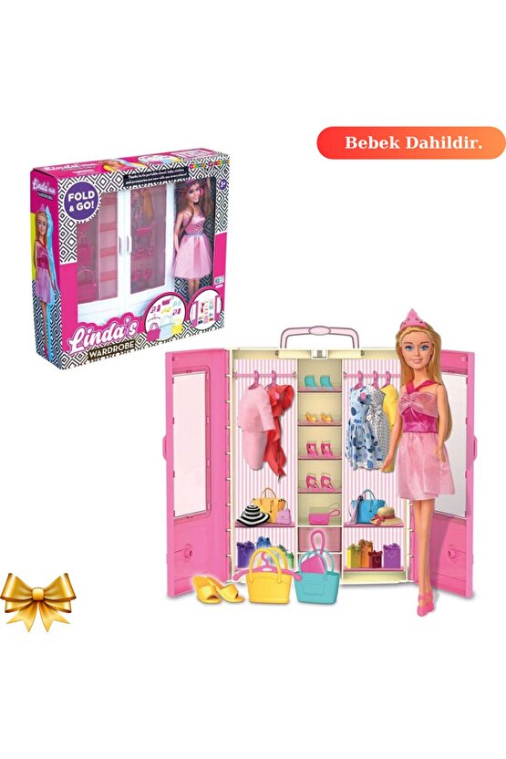 Lindanın Bebekli Gardırobu - Barbie Dolap - Barbie Giysi Dolabı - Barbie Gardırop