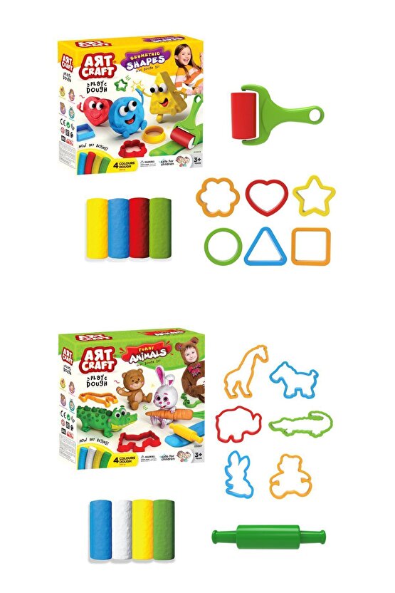 Art Craft Oyun Hamuru Mega Seti - 14 Paket - Oyun Hamuru Seti - Hamur Seti - Hamur Kalıpları