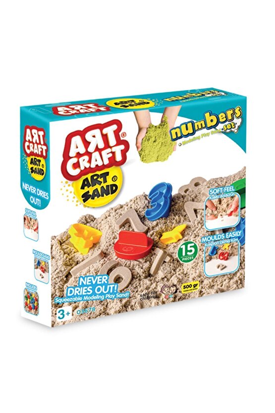 Artsand Numaralar Kum Seti (500 Gr.) - Art Craft Kinetik Kum Seti - Oyun Kumu - Art Sand Kumu