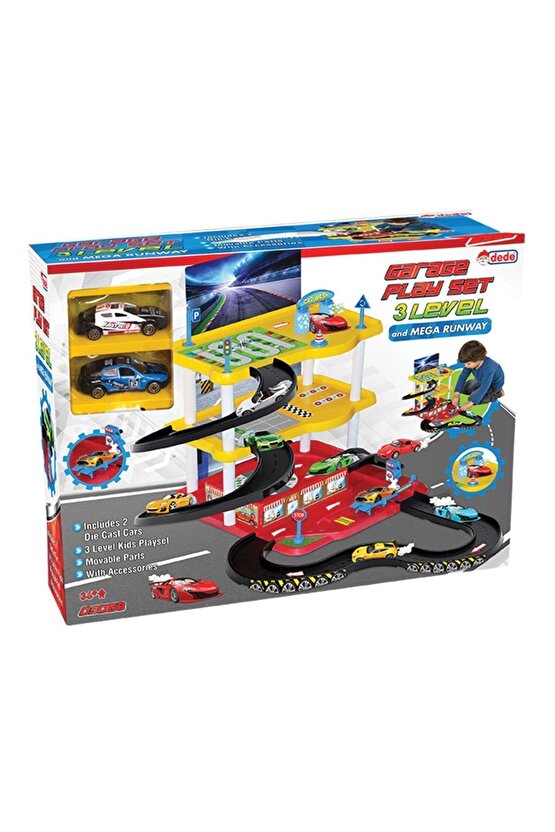 3 Katlı Garaj Oyun Seti - Otopark Seti - Araba Seti - Hotwheels Seti - Istasyon