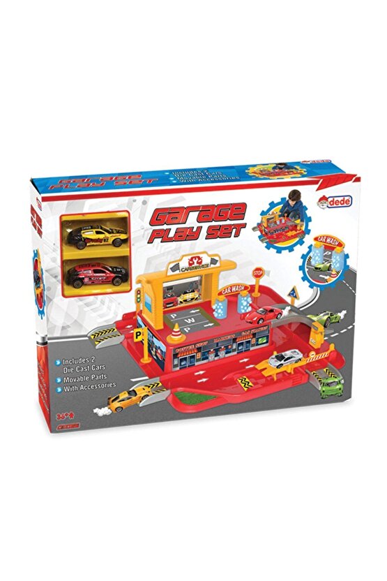 Tek Katlı Garaj Oyun Seti - Otopark Seti - Araba Seti - Hotwheels Seti - Istasyon