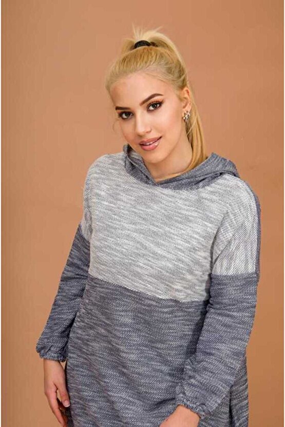 Gri Mavi Spor Sweat - 10200