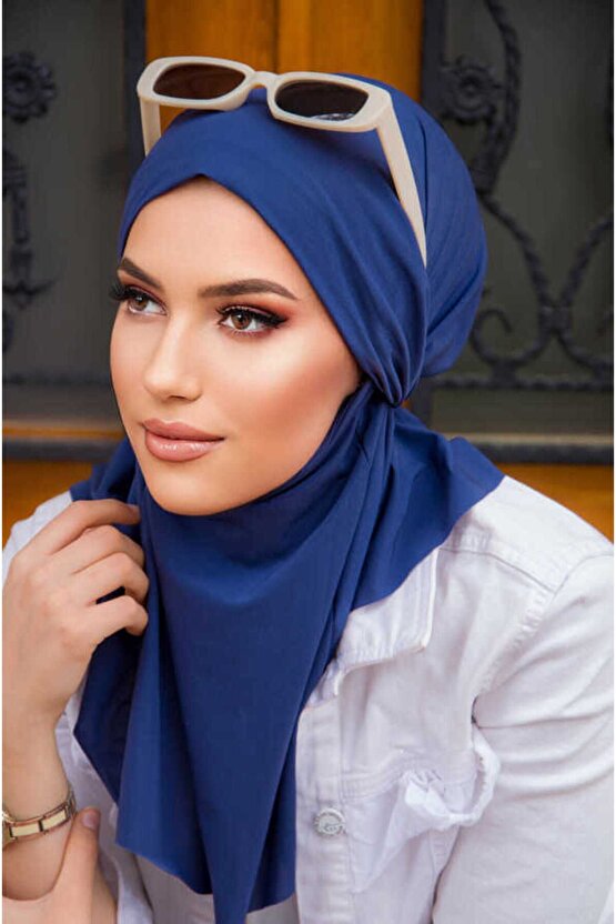 Indigo Mavi Oversize Hijab