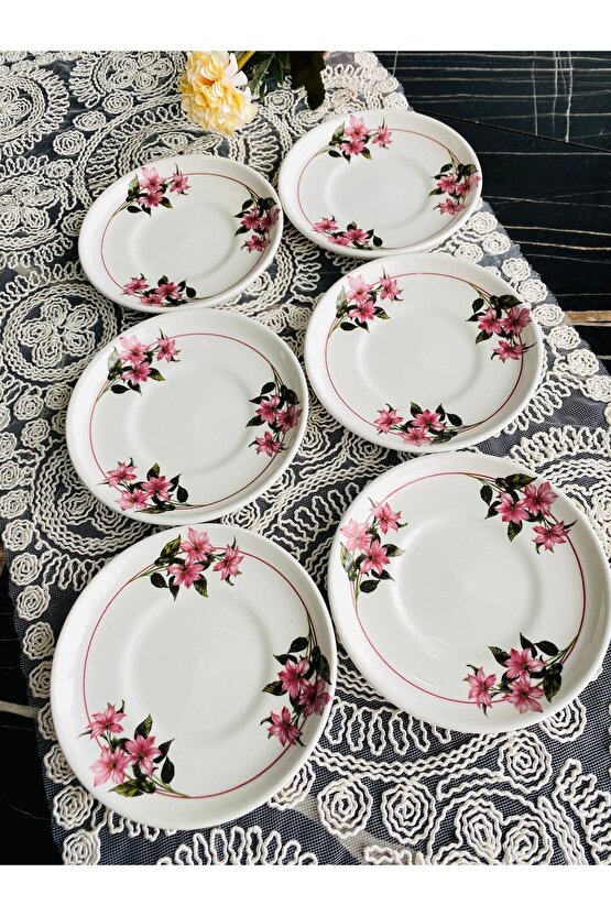 Karçiçeği 6 Adet Çay Tabağı