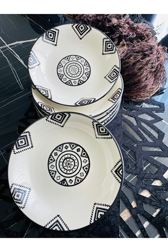Kilim Desen 6’lı Yemek Tabağı