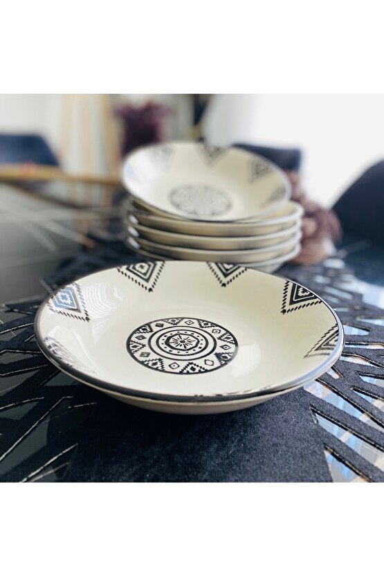 Kilim Desen 6’lı Yemek Tabağı