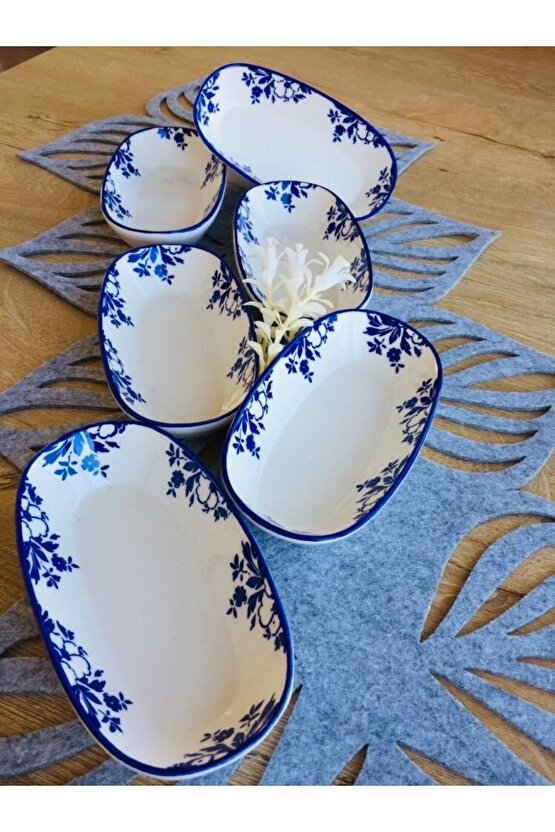 Yasemin Model 6lı Oval Kahvaltılık