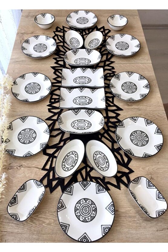 Kilim Desen 8 Kişilik 20 Parça Kahvaltı Takımı