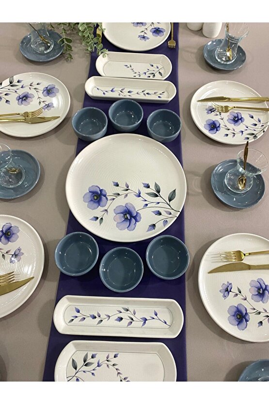 Purple Violet 6 Kişilik 23 Parça Kahvaltı Takımı