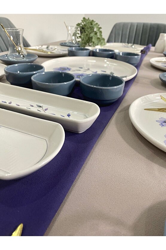 Purple Violet 6 Kişilik 23 Parça Kahvaltı Takımı