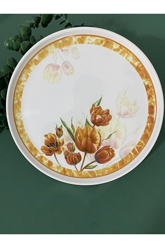 Vintage Lale Büyük Servis Tabağı