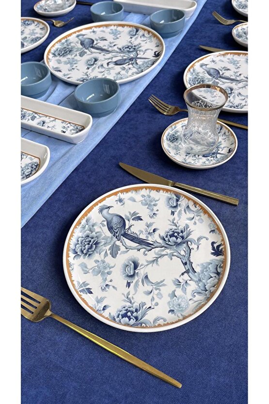 Blue Kitchen 6 Kişilik 21 Parça Kahvaltı Takımı