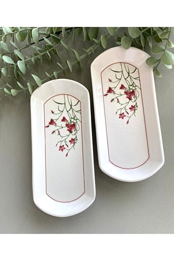 Fushia Çiğdem 2’li Oval Kahvaltılık