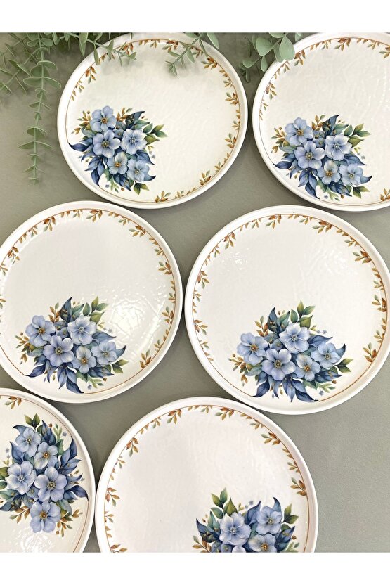 Yediveren Çiçeği 6 Adet 20 cm Pasta Tabağı