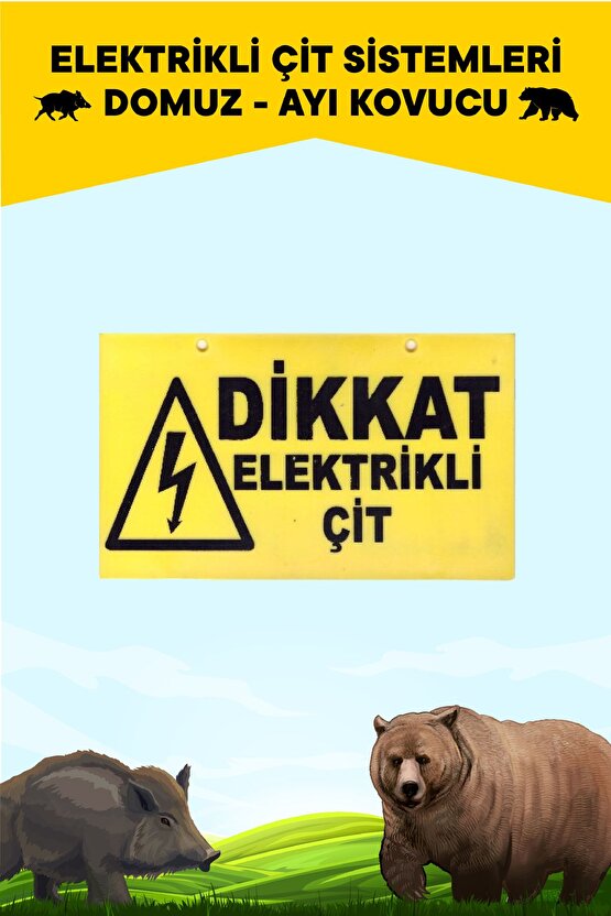 Elektrikli Çit Uyarı Levhası 10 Adet