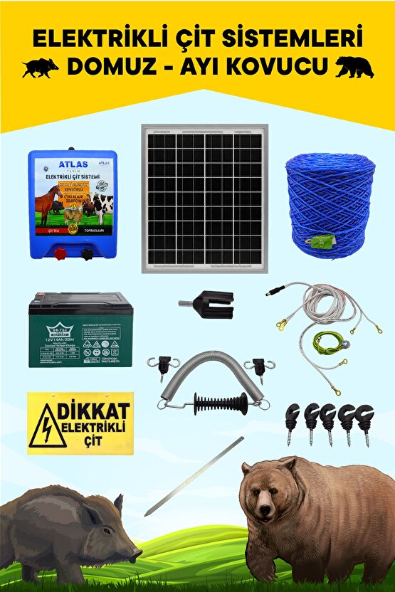 Elektrikli Çit 5 Yıl Garanti 2000mt Set Ömürlük Ürün No4