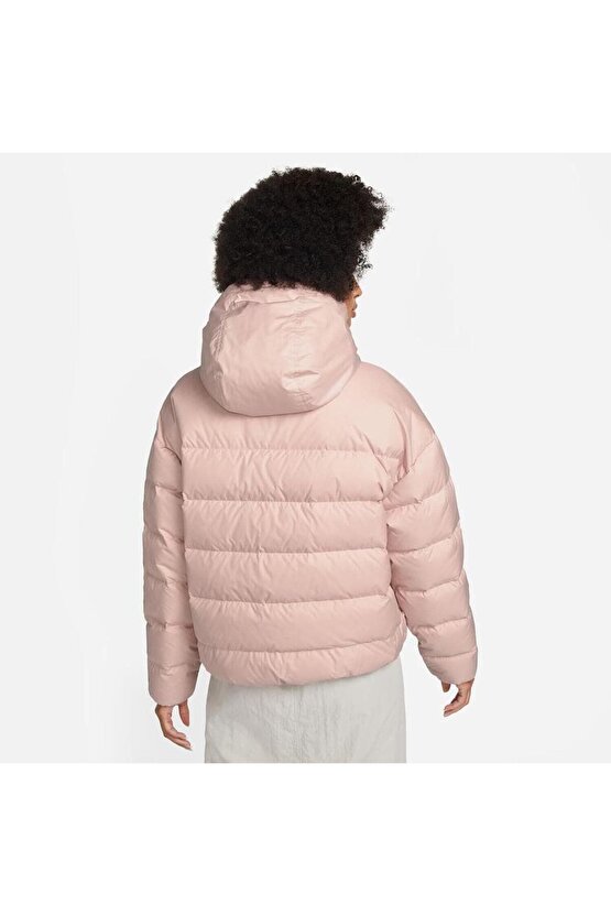 Womens Storm Fit Pink Puffer Down Warm Winter Jacket Coat Somon Pembe Şişme Mont Dq5903-601