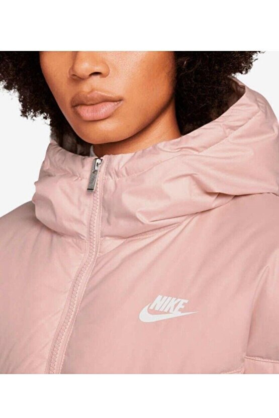 Womens Storm Fit Pink Puffer Down Warm Winter Jacket Coat Somon Pembe Şişme Mont Dq5903-601