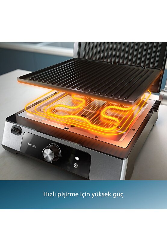 HD630190 2200W 5000 Serisi Izgara Ve Tost Makinesi