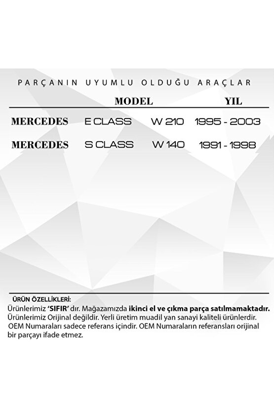 Mercedes E Class W210,s Class W140 Için Yan Ayna Ayar Düğmesi