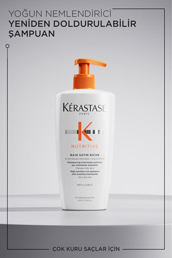 Nutritive Bain Satin Riche Yoğun Nemlendirici Şampuan 500 ml