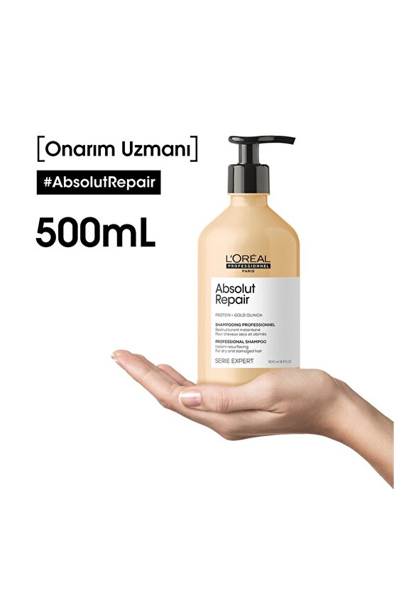 Serie Expert Absolut Repair Yıpranmış Saçlar Için Onarıcı Şampuan 500 Ml X2