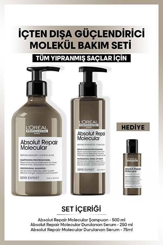 Serie Expert Absolut Repair İçten Dışa Güçlendirici Molecular Bakım Seti