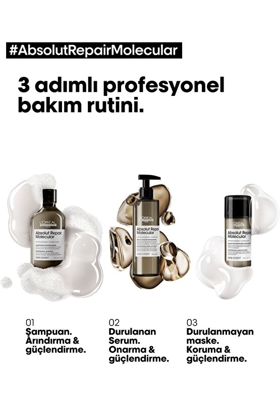 Serie Expert Absolut Repair Molecular Tüm Yıpranmış Saçlar Için Arındırıcı Şam