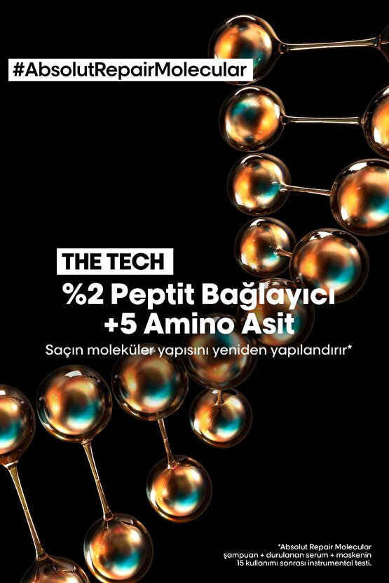 Serie Expert Absolut Repair Molecular Tüm Yıpranmış Saçlar Için Arındırıcı Şam