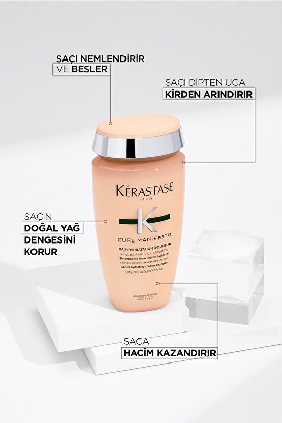 Curl Manifesto Bain Hydratation Douceur Kıvırcık Saçlar Için Besleyici Şampuan 250 ml