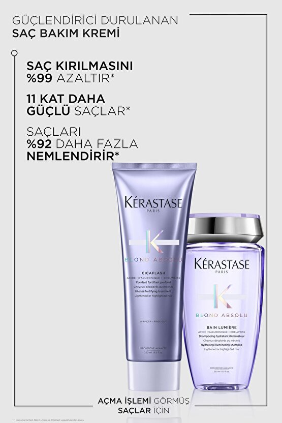 Blond Absolu Cicaflash Sarı Saçlar Için Parlaklık Veren Durulanan Saç Bakım Kremi 250 ml