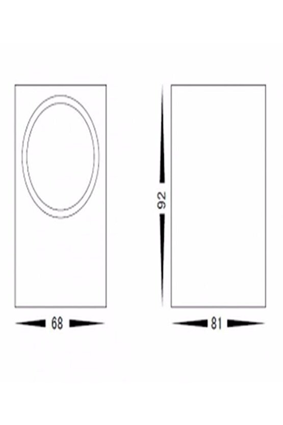 7 Watt Gün Işığı Ledli Dekoratif Tek Yönlü Iç Ve Dış Mekan Duvar Apliği