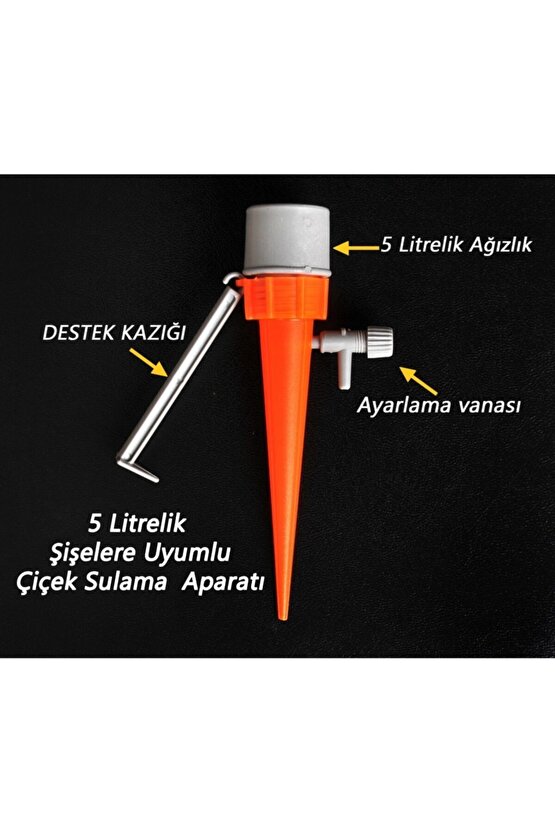 10 Adet 5 Litrelik Şişeye Uyumlu Çiçek Ve Fidan Sulama Aparatı