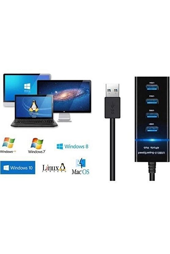 4 Port Usb 3.0 Hub Çoğaltıcı Çoklayıcı Çoklama