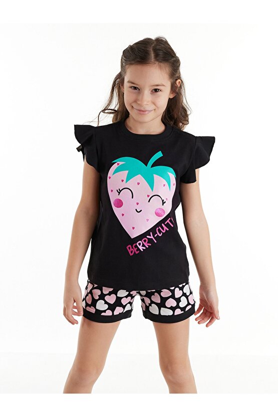 Berry Cute Kız Çocuk T-shirt Şort Takım