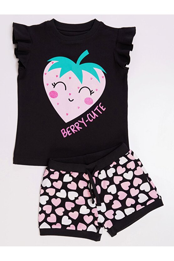 Berry Cute Kız Çocuk T-shirt Şort Takım