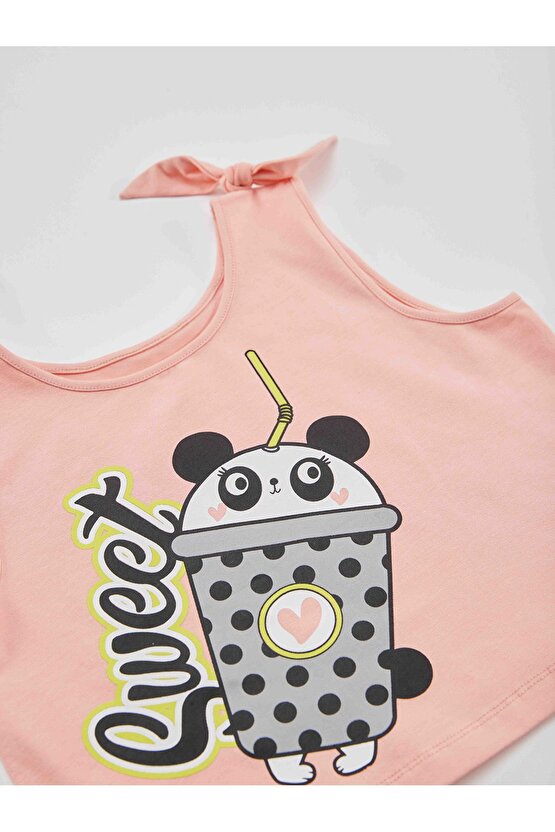 Panda Milkshake Kız Çocuk T-shirt Etek Takım