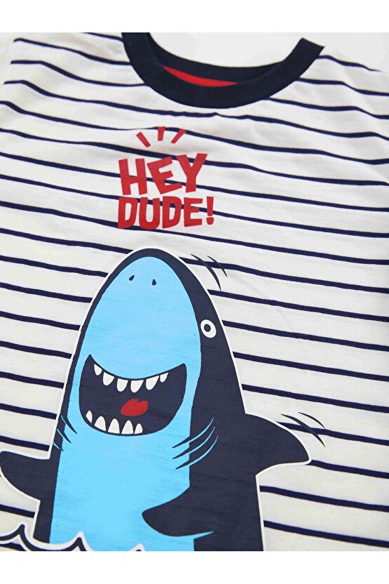 Dude Shark Erkek Çocuk T-shirt Şort Takım