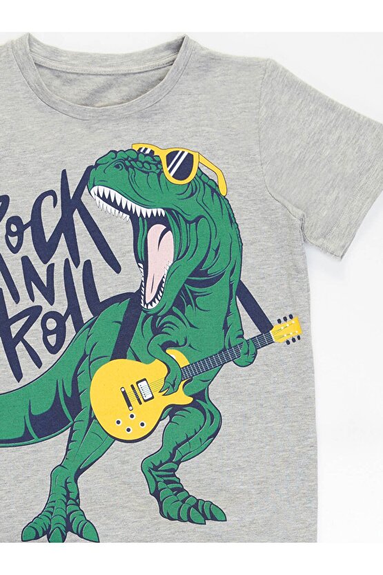 Rock Dino Erkek Çocuk T-shirt Şort Takım